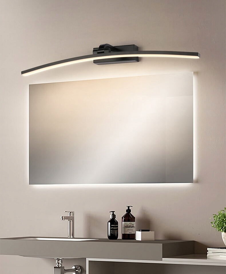 LED Wall Lamp 10W Wall Mounted Bathroom Over Mirror Bent Round Black Manufacturer code K051