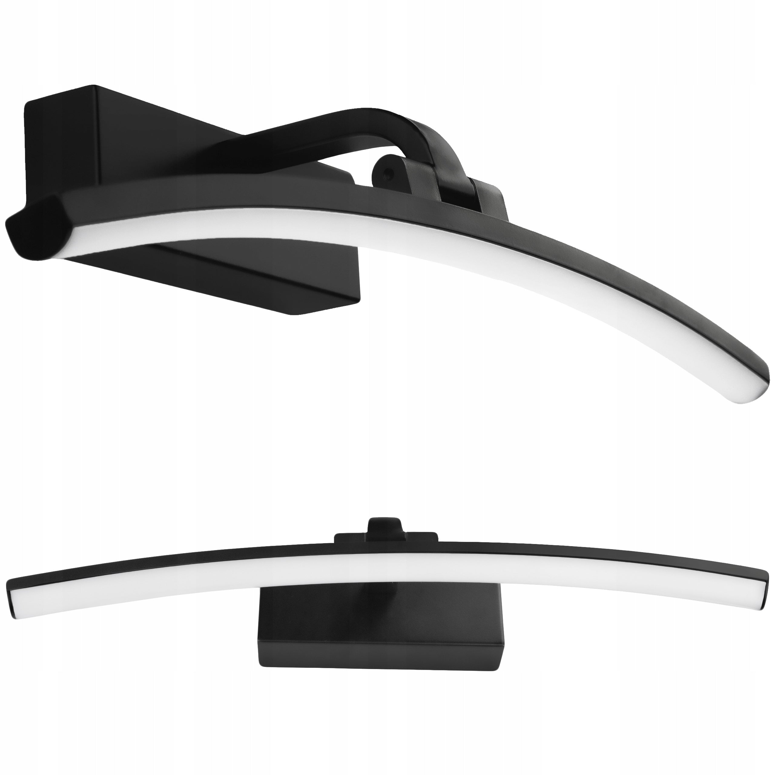 LED Wall Lamp 10W Wall Mounted Bathroom Over Mirror Bent Round Black
