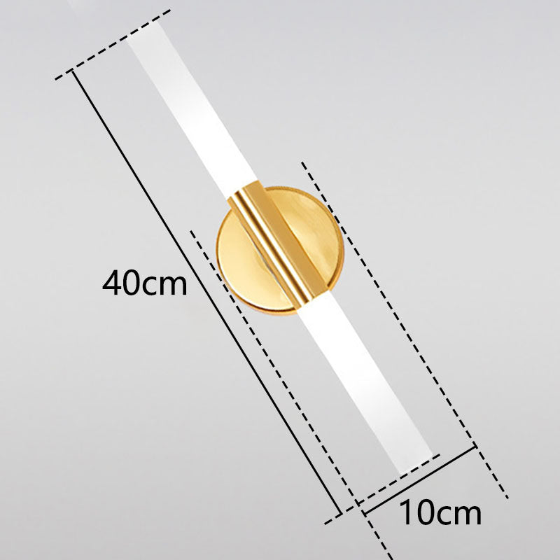 LED Wall Lamp 5W 40cm Gold Wrought Iron Glass Sconce Modern Line Fixture Manufacturer code G06177653742274