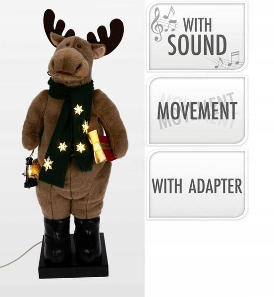LED dancing reindeer with music - height 110 cm