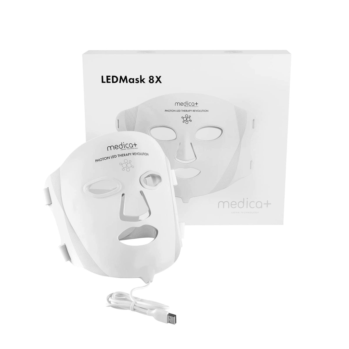 LED face mask light therapy MEDICA+ 8X skin care (Japan)