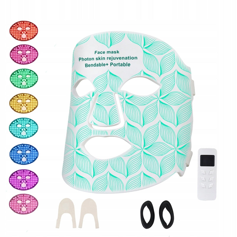LED face mask, photon therapy, medical grade 8-color