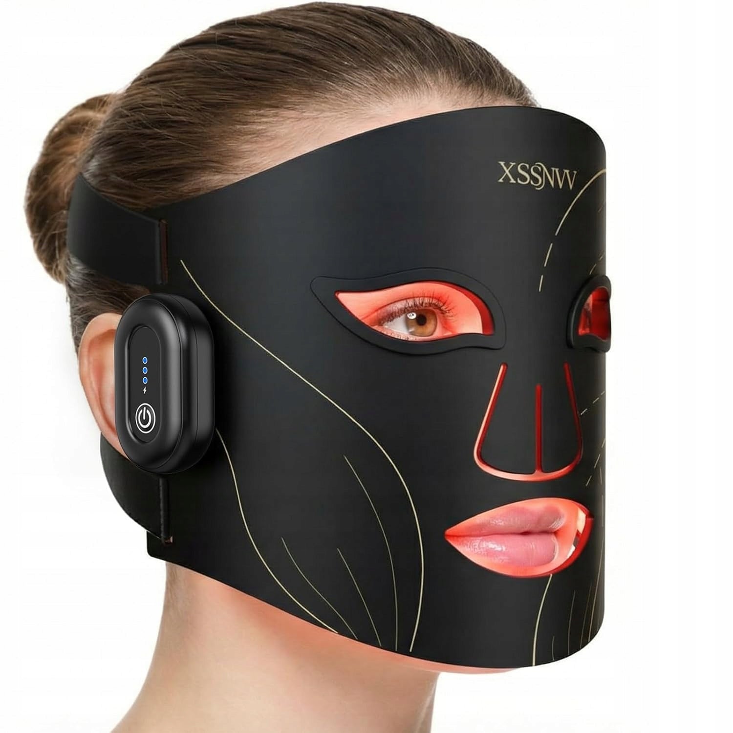 LED face mask wireless light therapy 850nm 4 modes