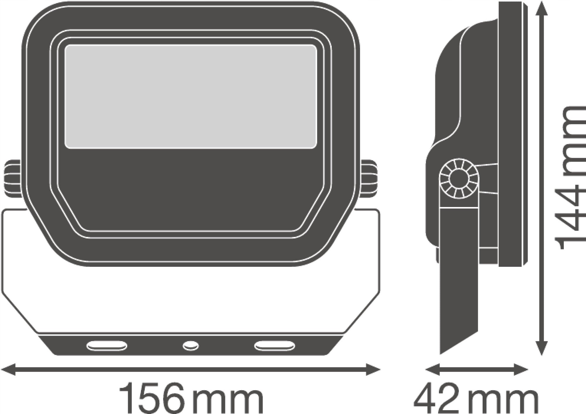 LED floodlight 20W b.warm 2400lm IP65 LEDVANCE Color temperature 3000 K