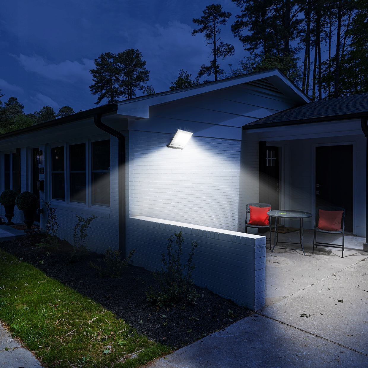 LED floodlight network halogen spotlight large bright powerful 100W + sensor Color temperature 4000 K