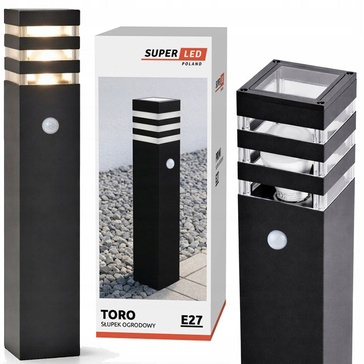 LED garden lamp E27 Garden pole 60cm + PIR motion and twilight sensor