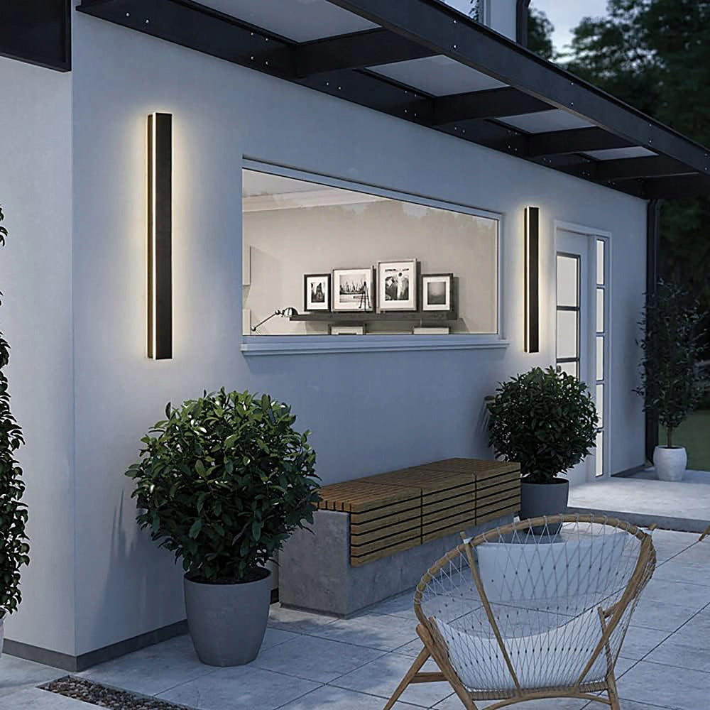LED lamp 190cm garden wall sconce facade exterior acrylic Color black