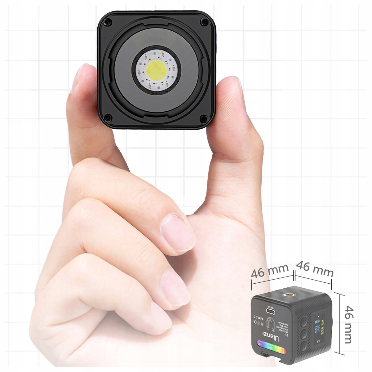LED lamp Ulanzi L3 - RGB, WB (2700 K - 7000 K) GOBO filters Manufacturer code L052GBB1