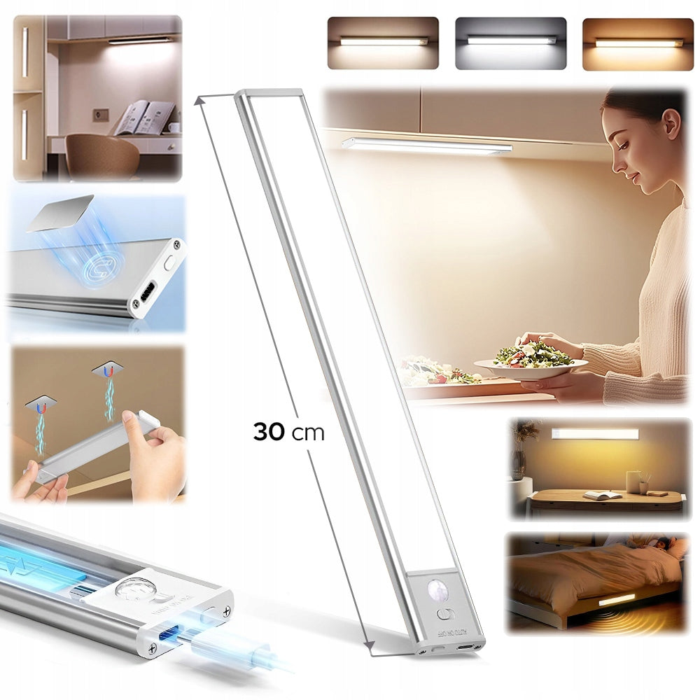 LED lamp for mounting tool-free undercabinet mounting 30cm