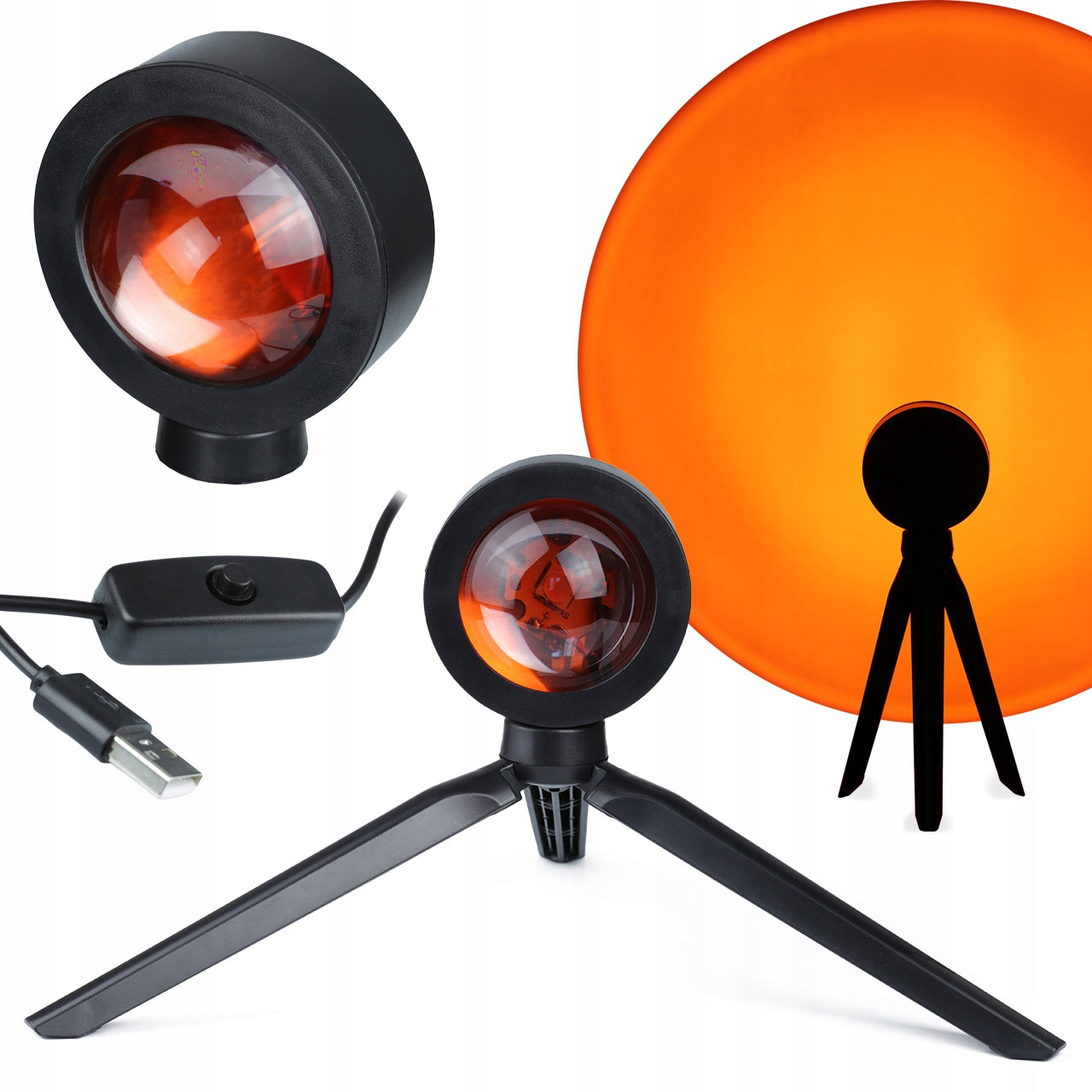 LED projection light imitating sunset