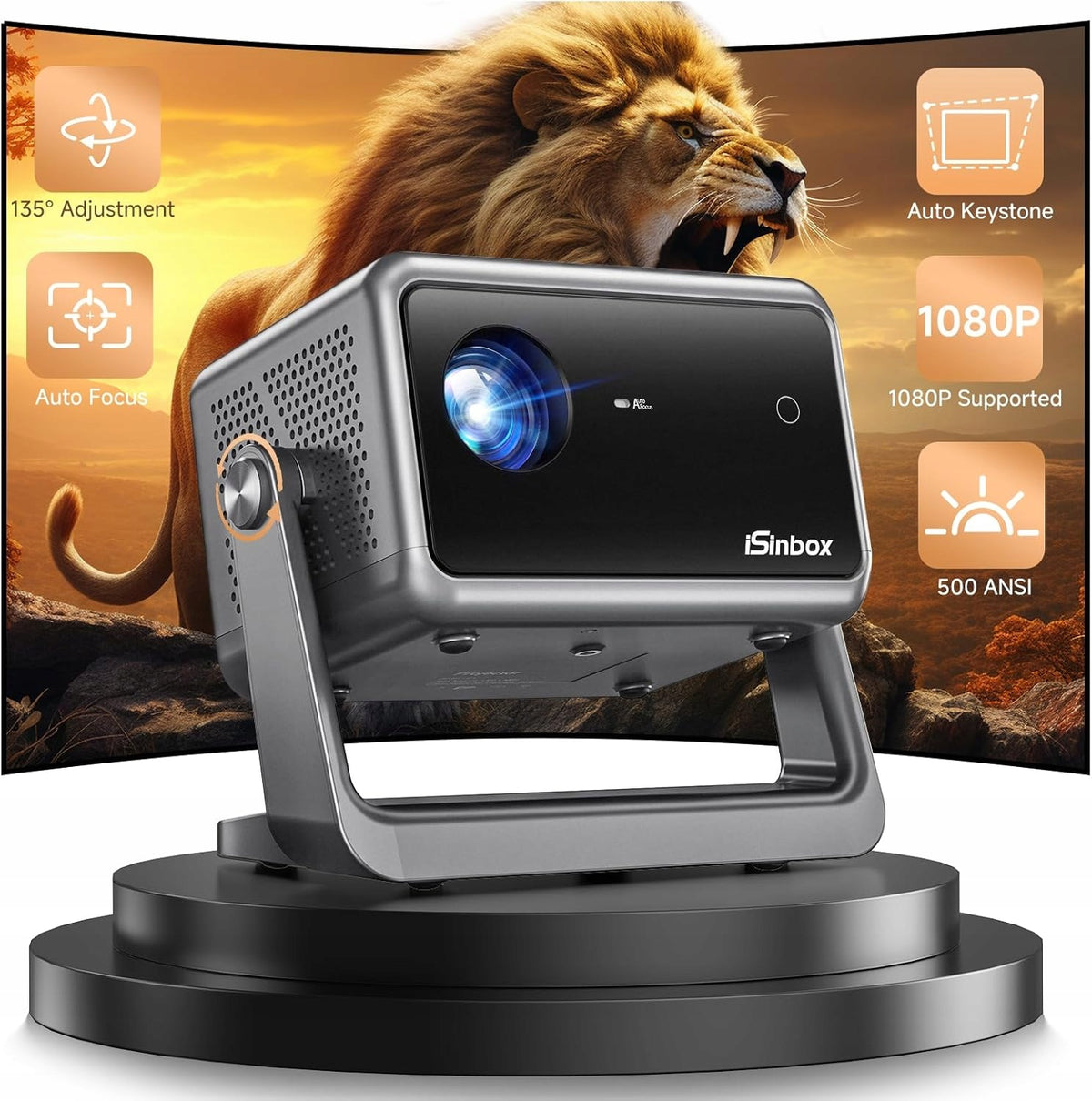 LED projector Isinbox Q8 black
