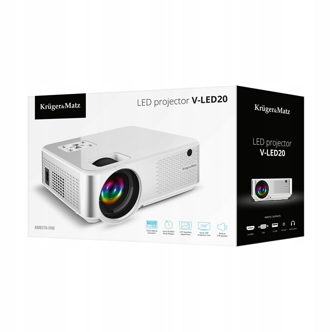 LED projector Kruger&Matz V-LED20 FULL HD EAN (GTIN) 5901890104838