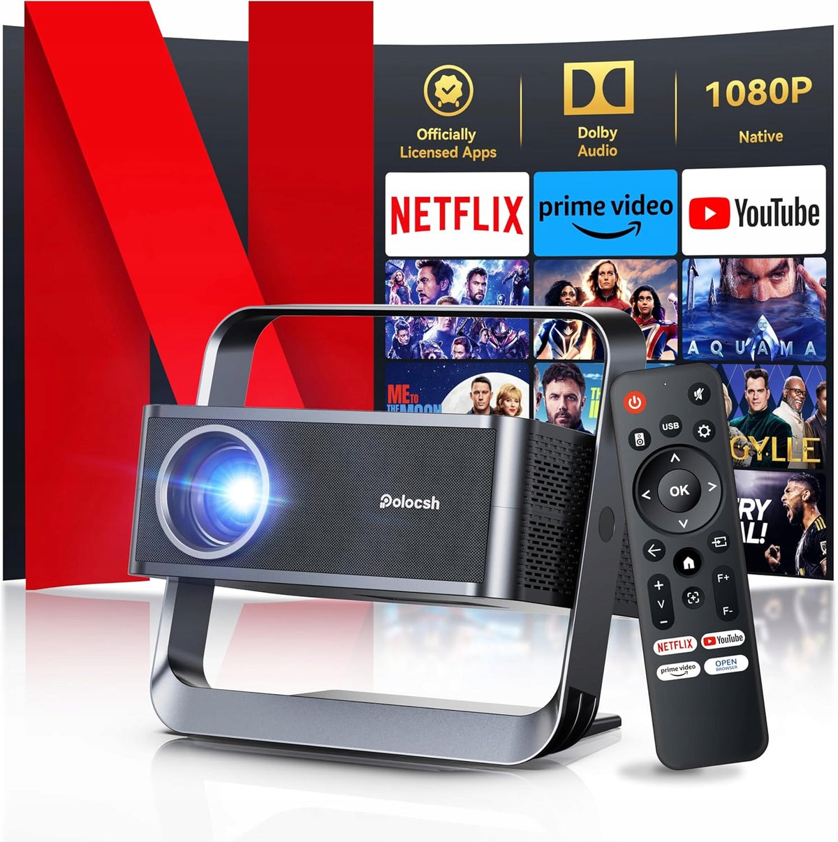 LED projector POLOCSH P7 grey