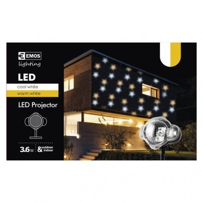 LED projector stars cold white + warm white, IP44 EMOS Lighting DCPN01 Packaging status original
