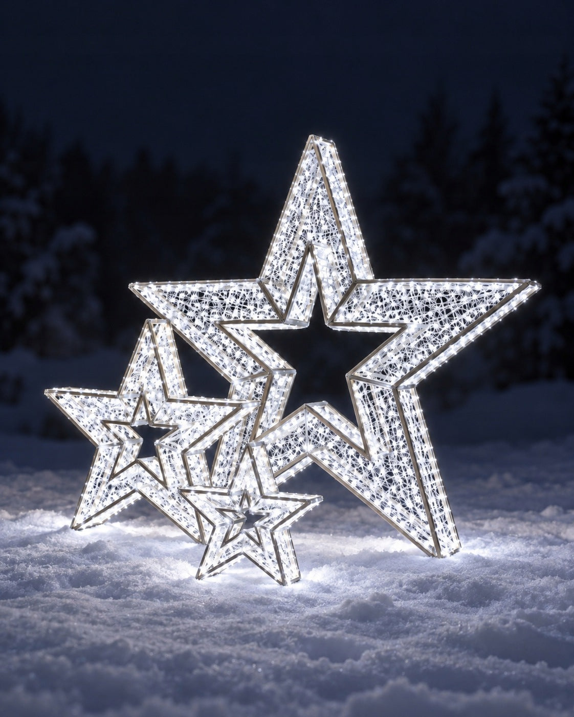 LED star LARGE! MESH! LED ILLUMINATIONS! FLASH