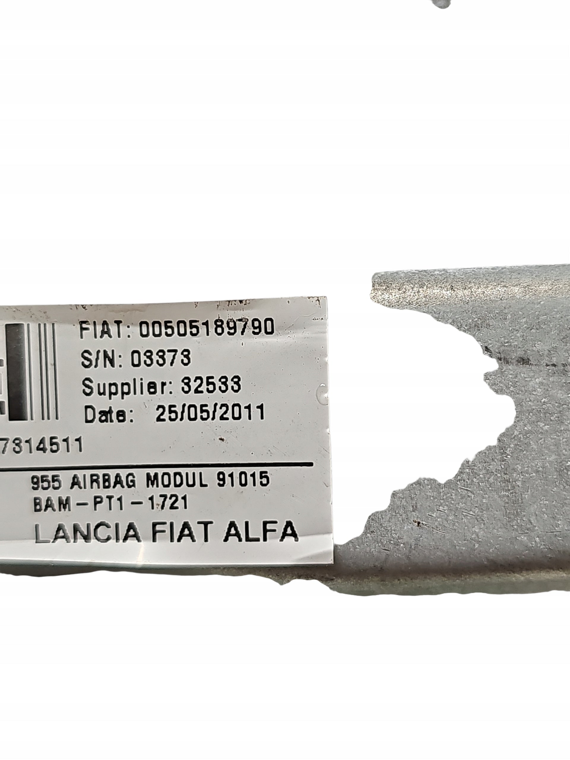 LEFT AIR CURTAIN ALFA ROMEO MITO 00505189790 Manufacturer code 00505189790