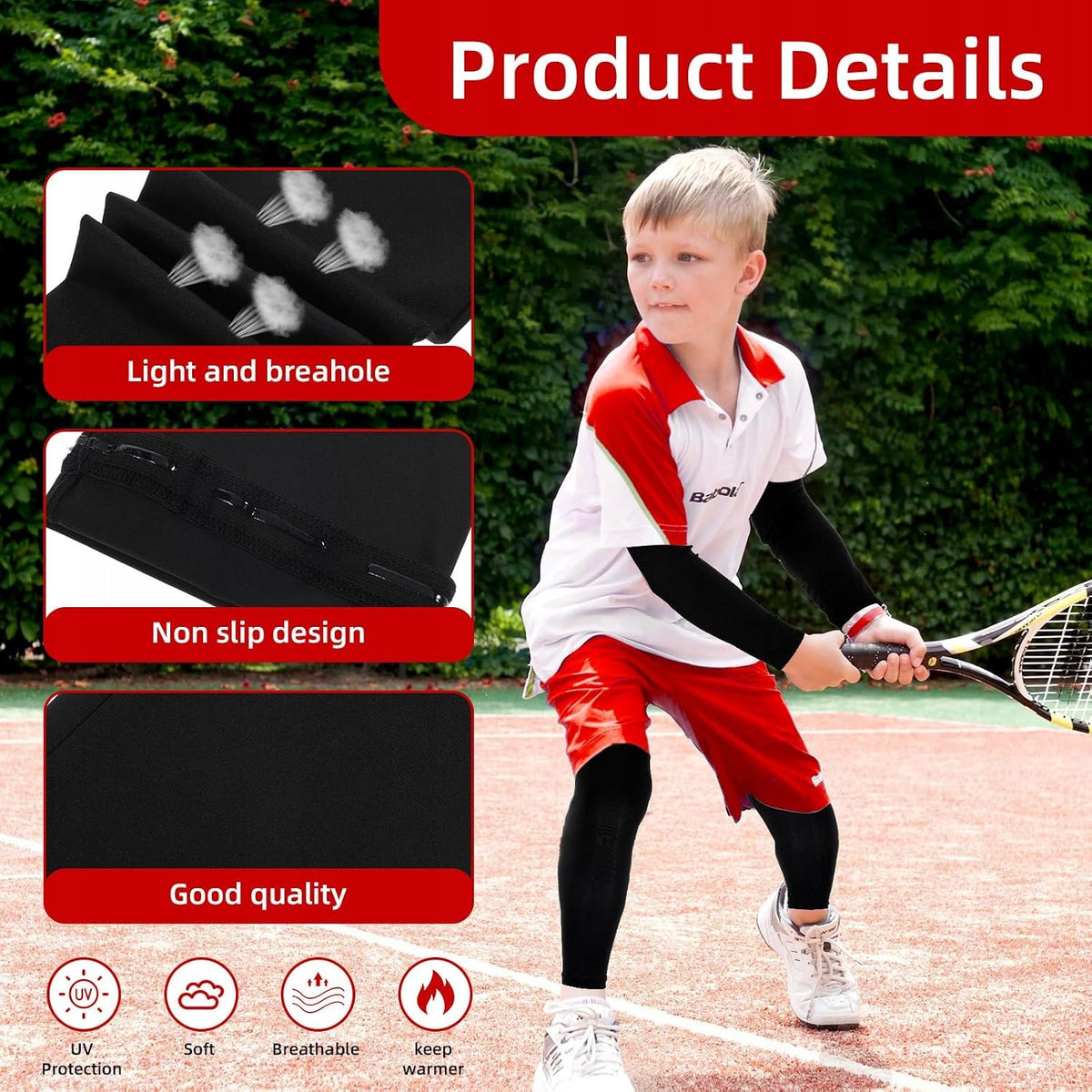LEG WARMERS SLEEVES SPORTS SET SUN PROTECTION UNIVERSAL Manufacturer code ZESTAW SPORTOWY OCIEPLACZ NOGI RĘKAWY OC