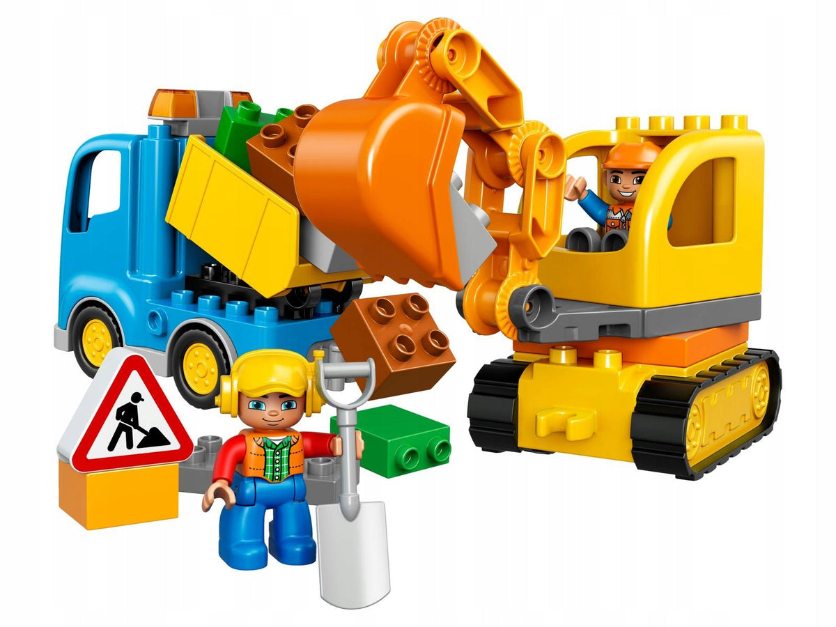 LEGO 10812 Duplo - Truck Tipper Excavator - construction - road works Brand LEGO