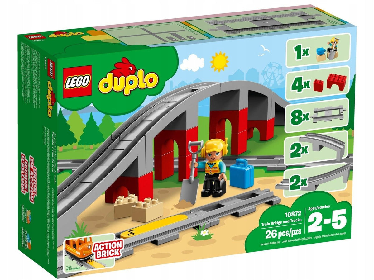 LEGO 10872 Duplo - Railway tracks and viaduct - sound block - railwayman