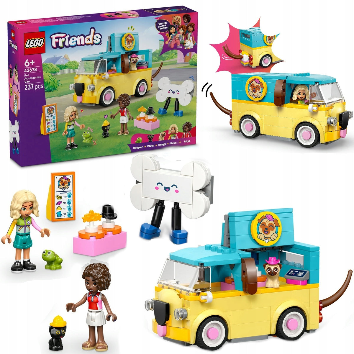 LEGO 42678 FRIENDS VAN WITH ACCESSORIES FOR ANIMALS + CATALOG IN PDF