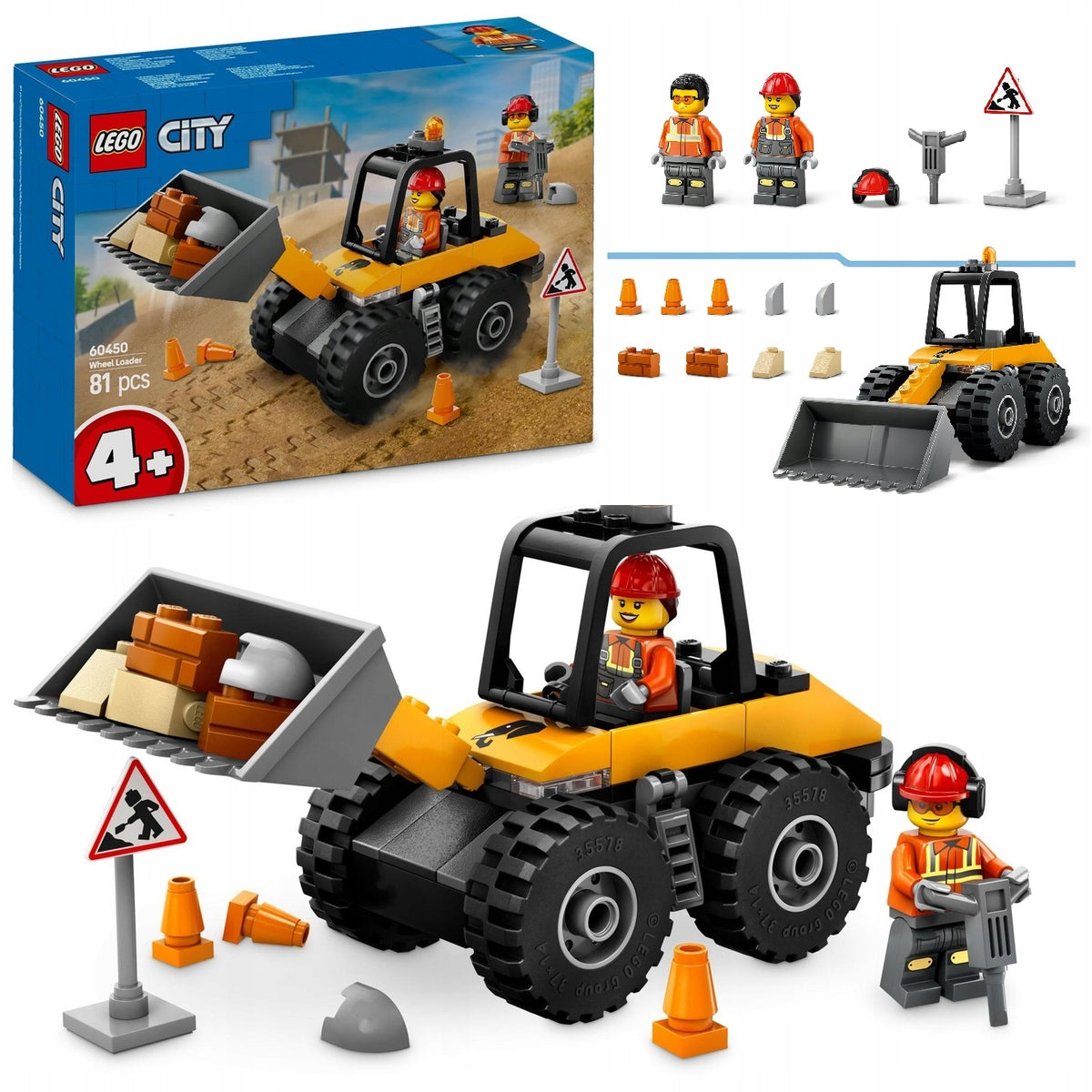 LEGO CITY 60450 YELLOW WHEEL LOADER + CATALOGUE LEGO 2025 IN PDF VERSION