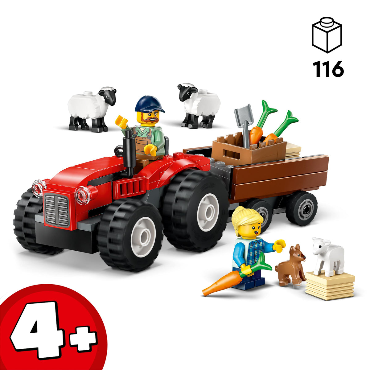 LEGO CITY 60461 RED TRACTOR WITH TRAILER AND SHEEP + PDF CATALOGUE Product number 60461