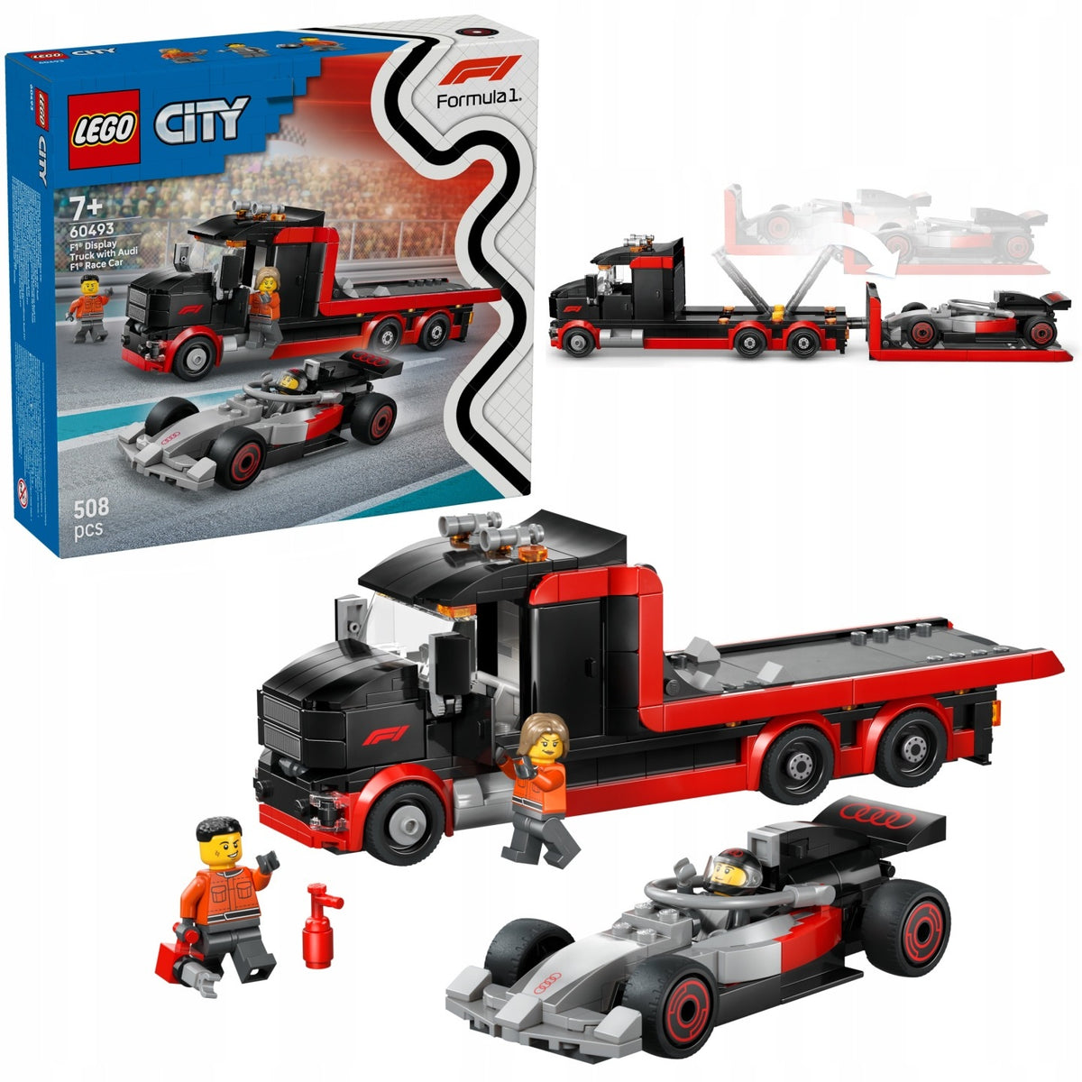 LEGO CITY 60493 TRUCK F1 WITH CAR AUDI F1 + CATALOG LEGO IN PDF FORMAT
