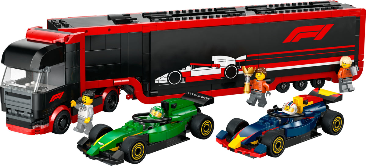 LEGO CITY F1 TRUCK WITH RB20 AND AMR24 60445 CARS +PDF VERSION Brand LEGO