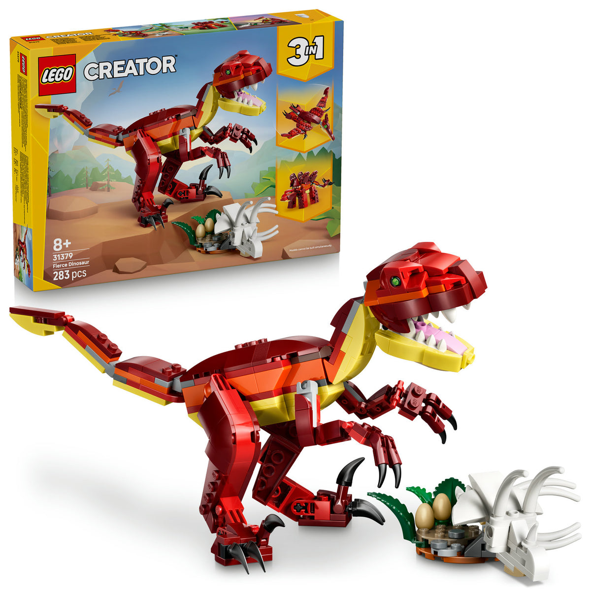 LEGO CREATOR 3-IN-1 DANGEROUS DINOSAUR 31379 + LEGO CATALOGUE PDF VERSION Packaging status original