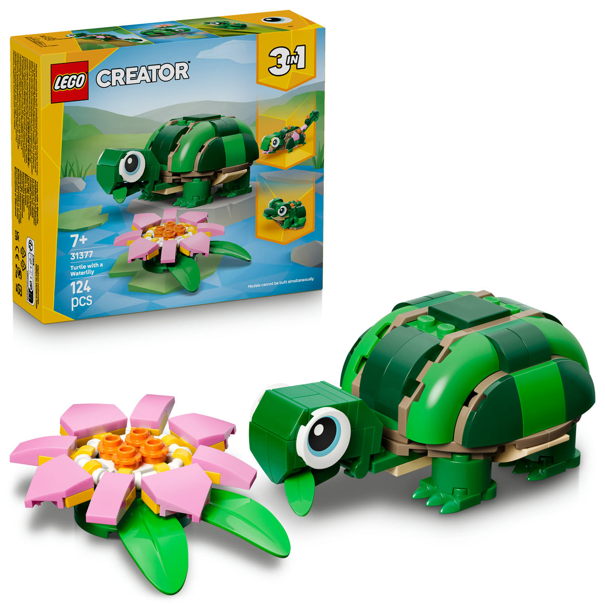 LEGO CREATOR 3 IN 1 TURTLE AND WATER LILY FLOWER 31377 + CATALOGUE PDF VERSION Packaging status original