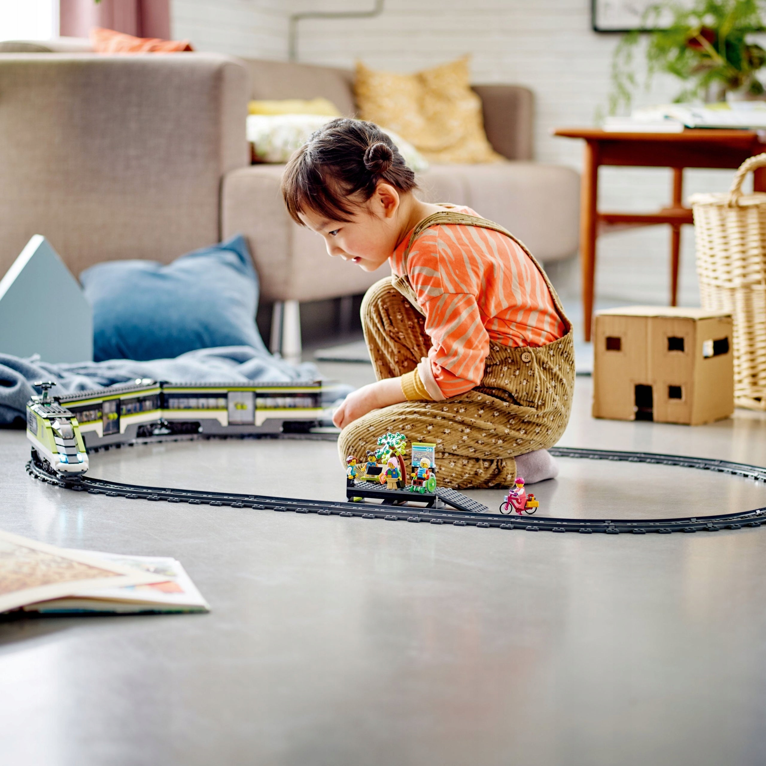 LEGO City - Express passenger train 60337 Information regarding product safety and compliance To prevent possible injury from your baby becoming entangled in the toy, remove it once your baby is trying to crawl Not suitable for children under 36 months of age