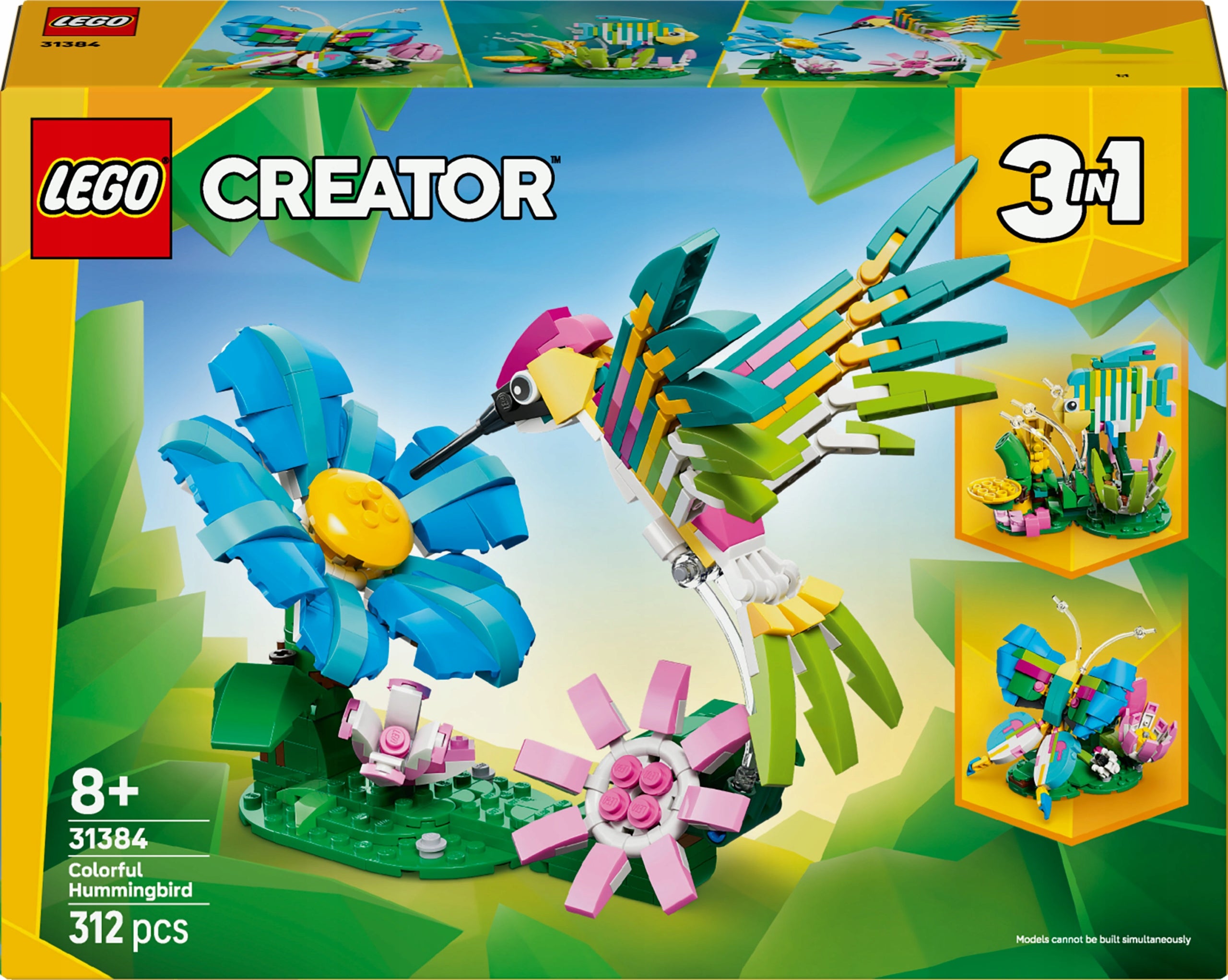 LEGO Creator 3 in 1 Wild Animals: Colorful Hummingbird 31384