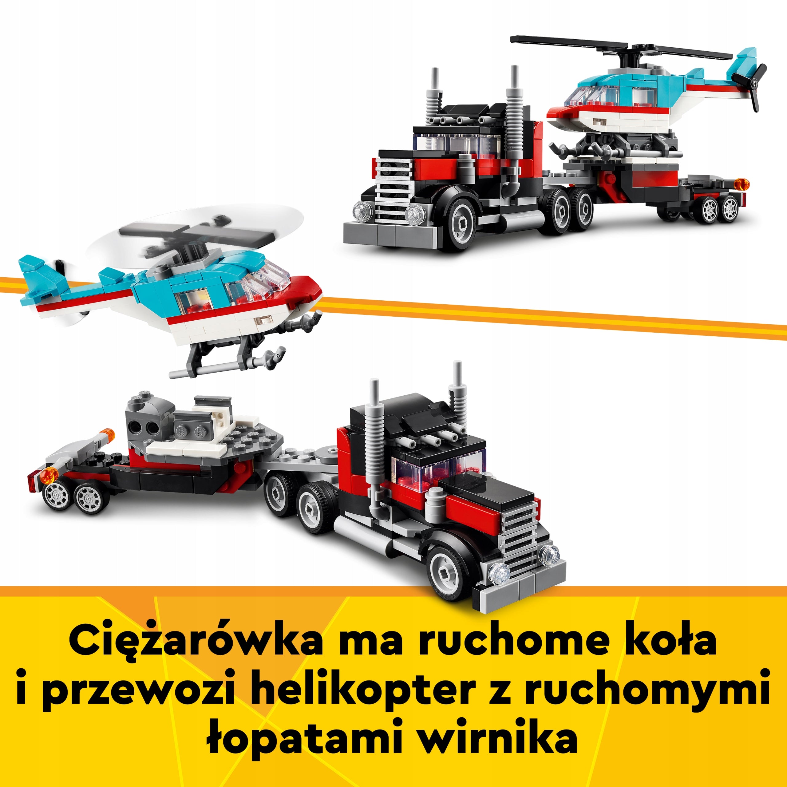 LEGO Creator Truck with platform and helicopter 31146 Kid's age 7+ years