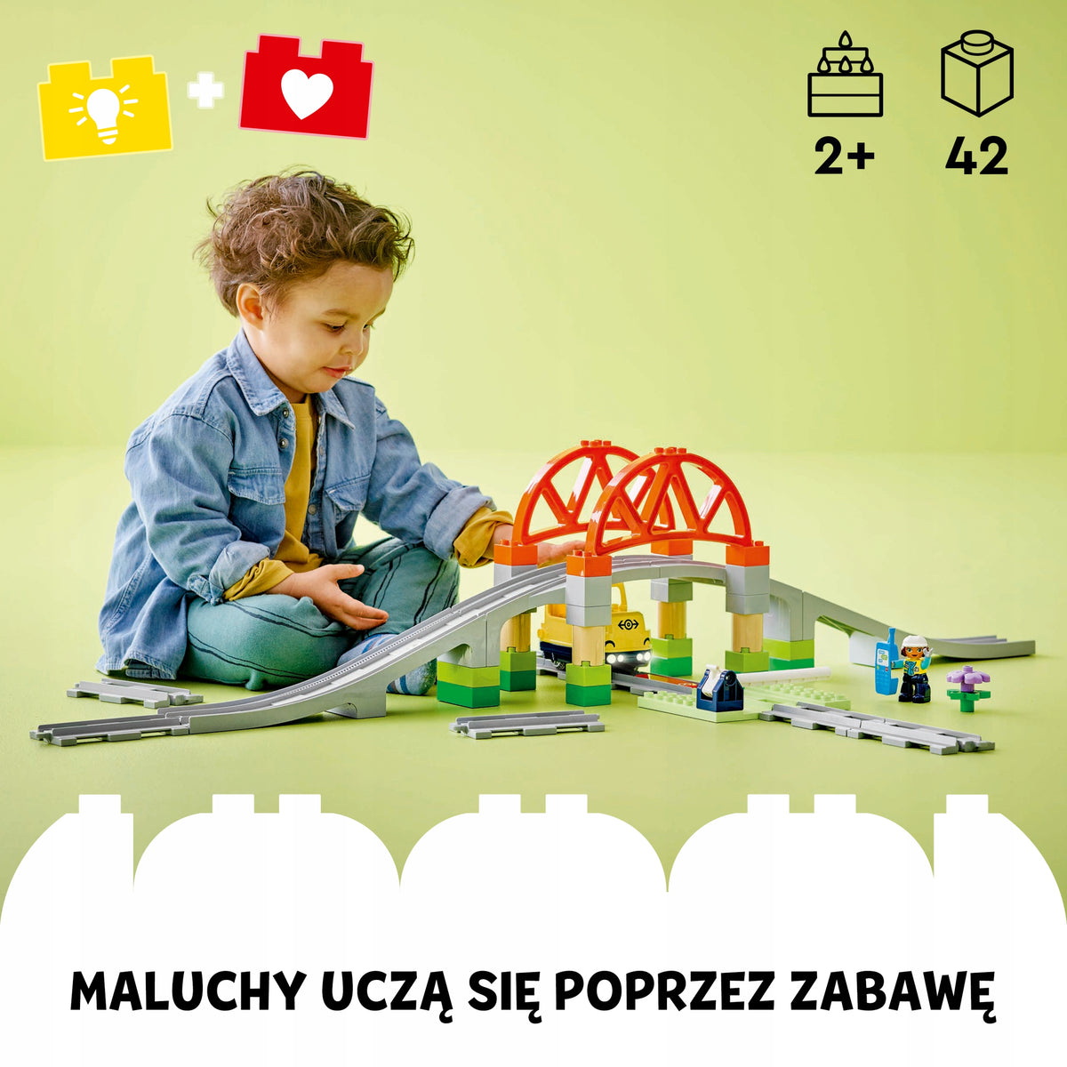 LEGO DUPLO Bridge and Train Tracks Expansion Set 10426 Brand LEGO