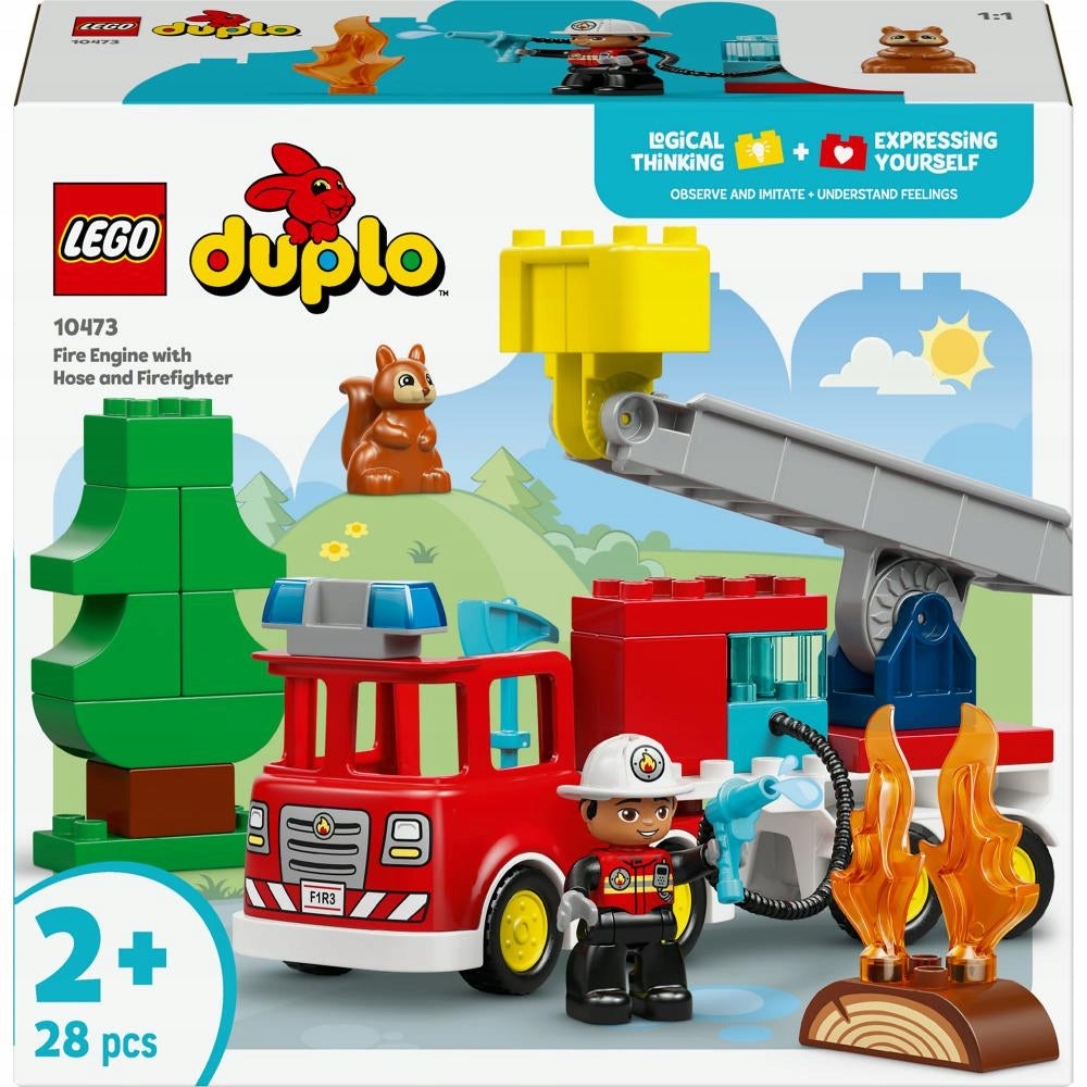 LEGO DUPLO Fire truck with hose and fireman 10473