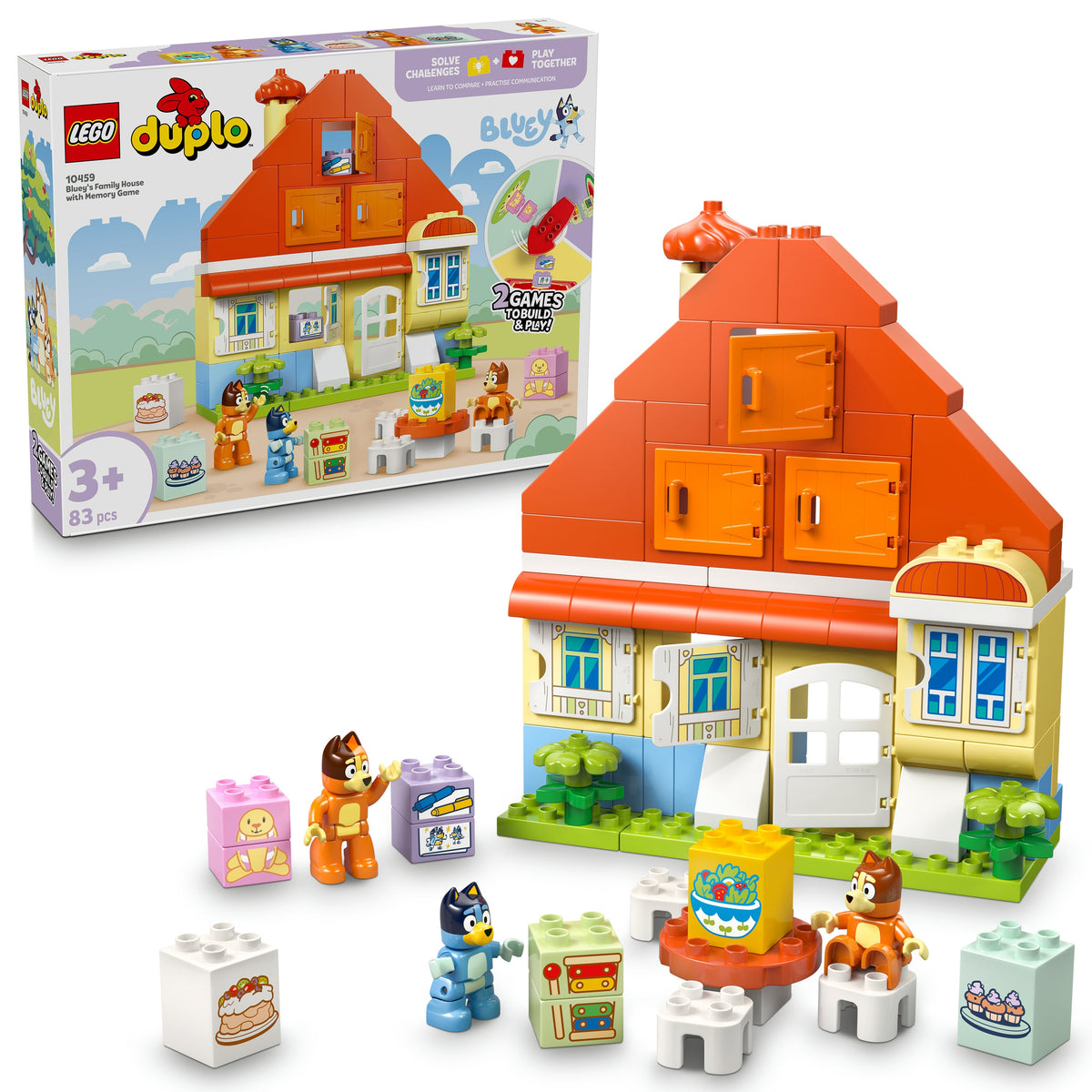 LEGO Duplo Bluey 10459 Blue Family House with Memory Game