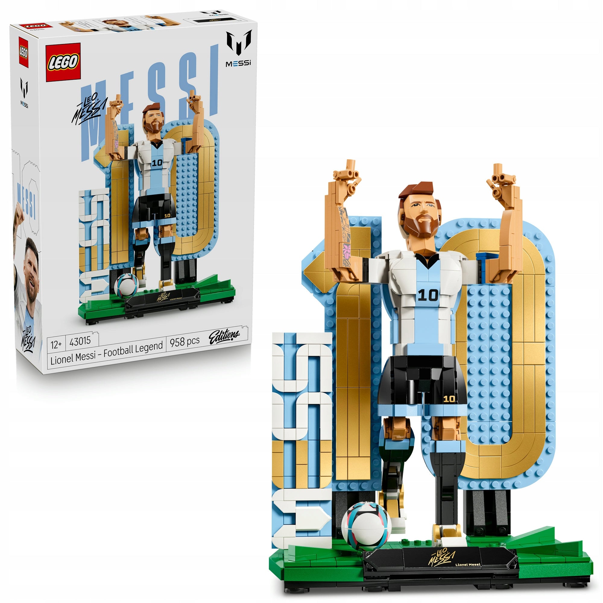 LEGO Editions Football 43015 Lionel Messi football legend, Father's Day Product number 43015