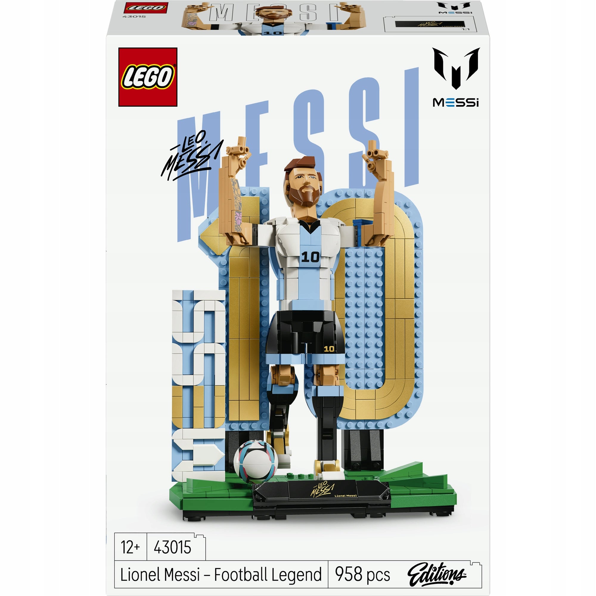 LEGO Editions Football 43015 Lionel Messi football legend, Father's Day
