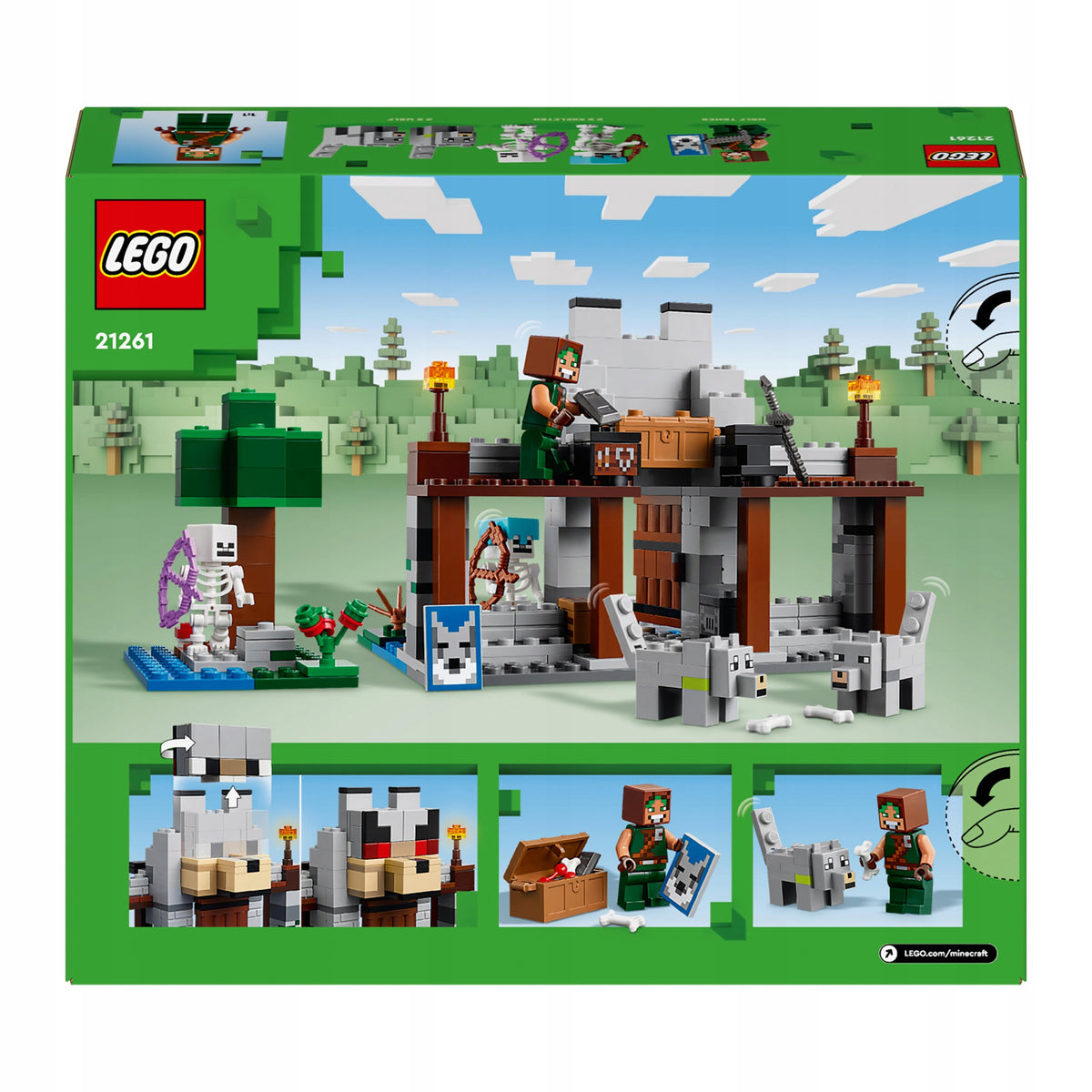 LEGO MINECRAFT 21261 Wolf fortress set for children Brand LEGO