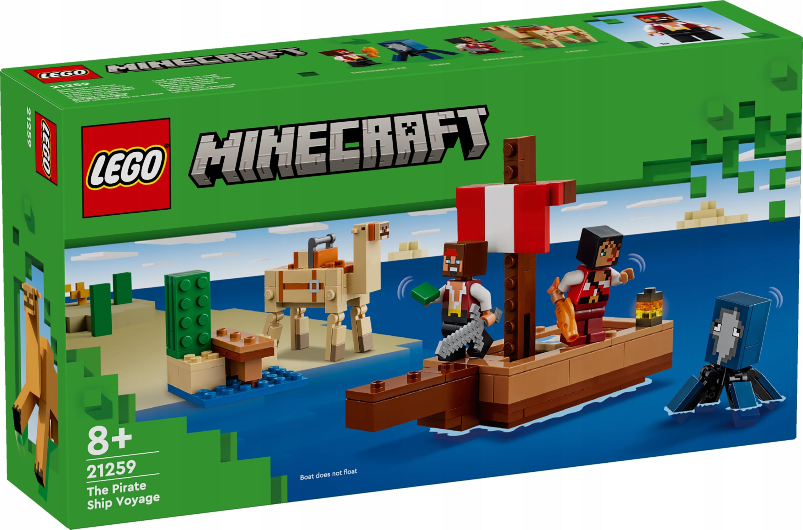 LEGO Minecraft 21259 Pirate Boat Cruise Squid Camel 2x Pirate Brand LEGO