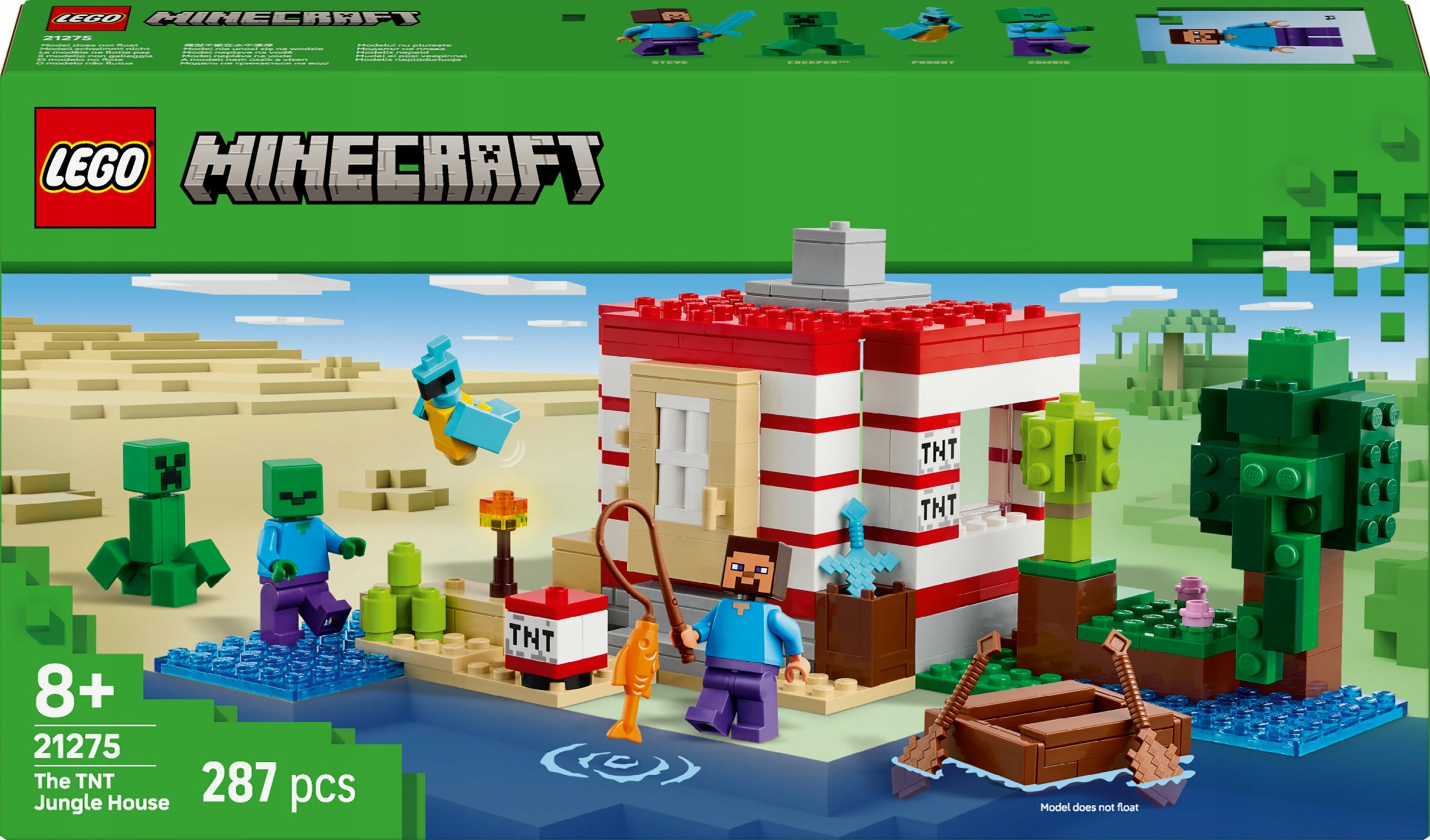 LEGO Minecraft House TNT in the jungle, children's toy 21275