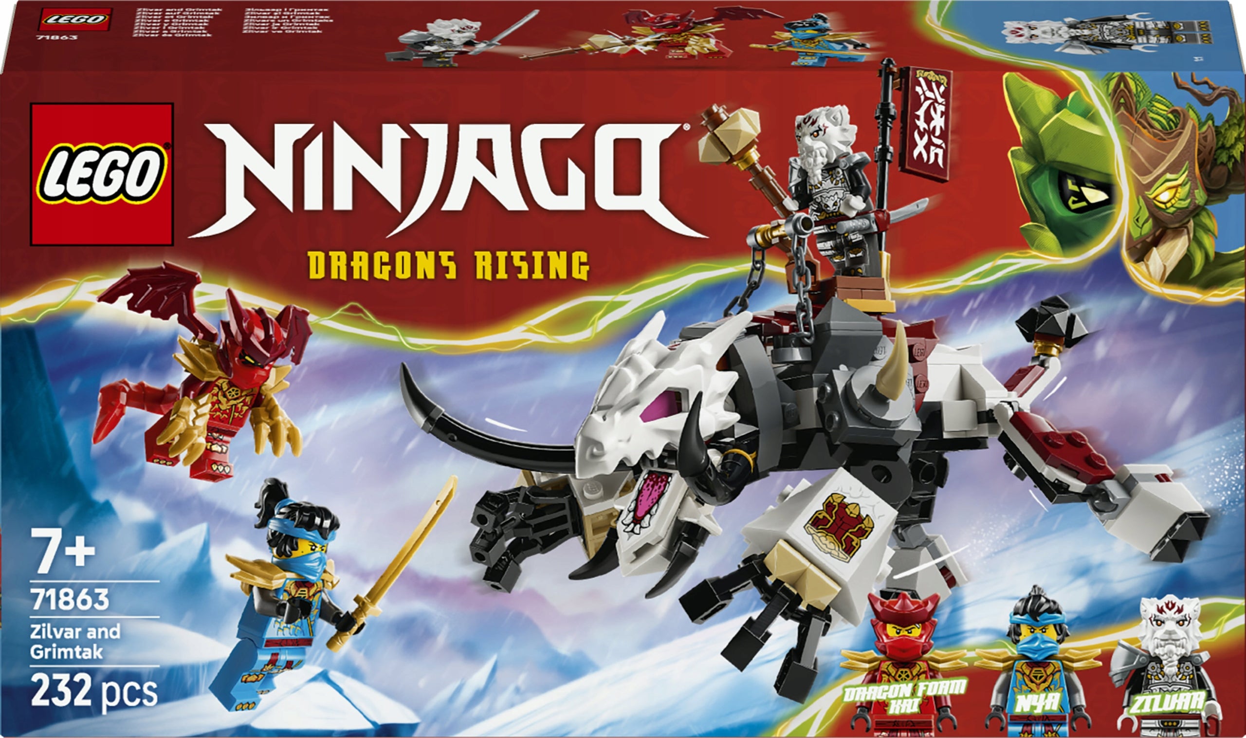 LEGO NINJAGO Zilvar and the Dragon Beast Grimtak 71863