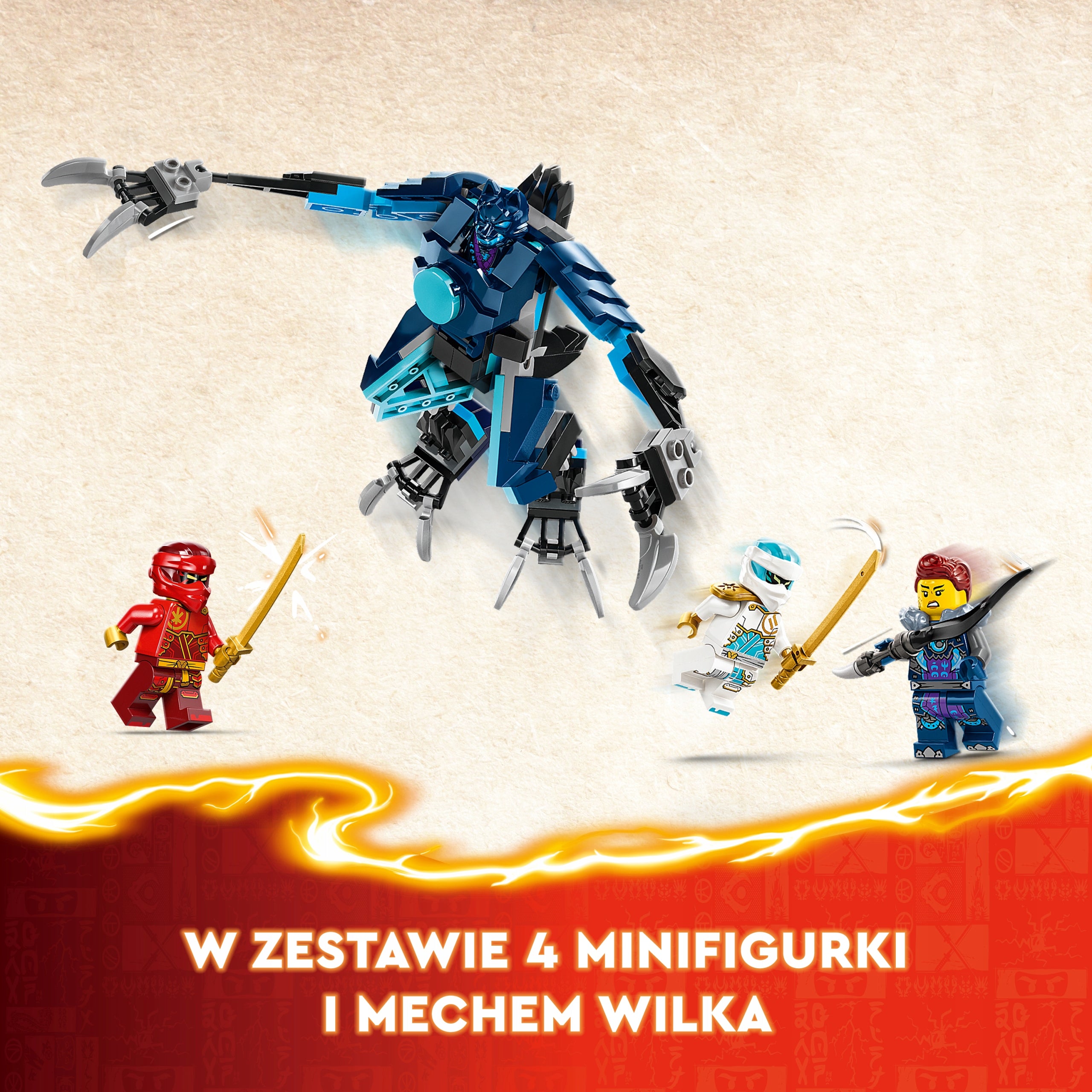 LEGO Ninjago Moss of the element of fire Kaia 71808 Set name Mech żywiołu ognia Kaia