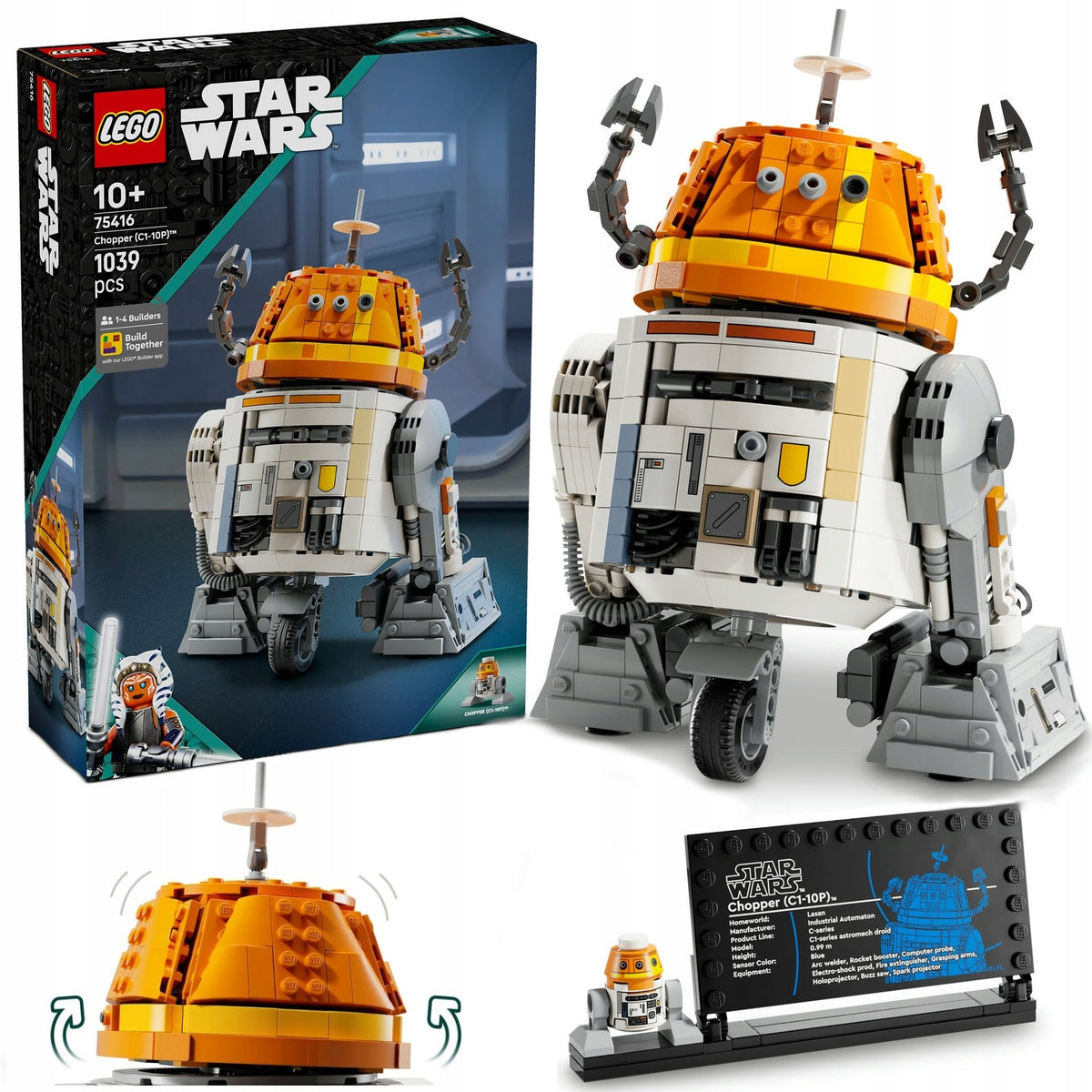 LEGO STAR WARS ASTRO-DROID CHOPPER FIGURINE (C1-10P) 75416 + CATALOG IN PDF
