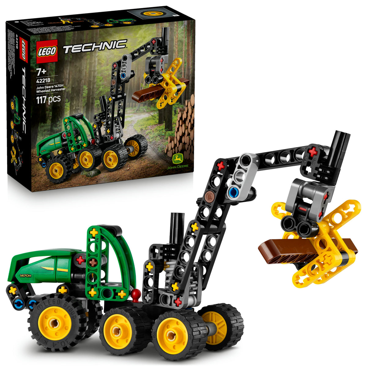 LEGO TECHNIC 42218 WHEELED HARVESTER JOHN DEERE 1470H + CATALOGUE LEGO IN PDF Packaging status original