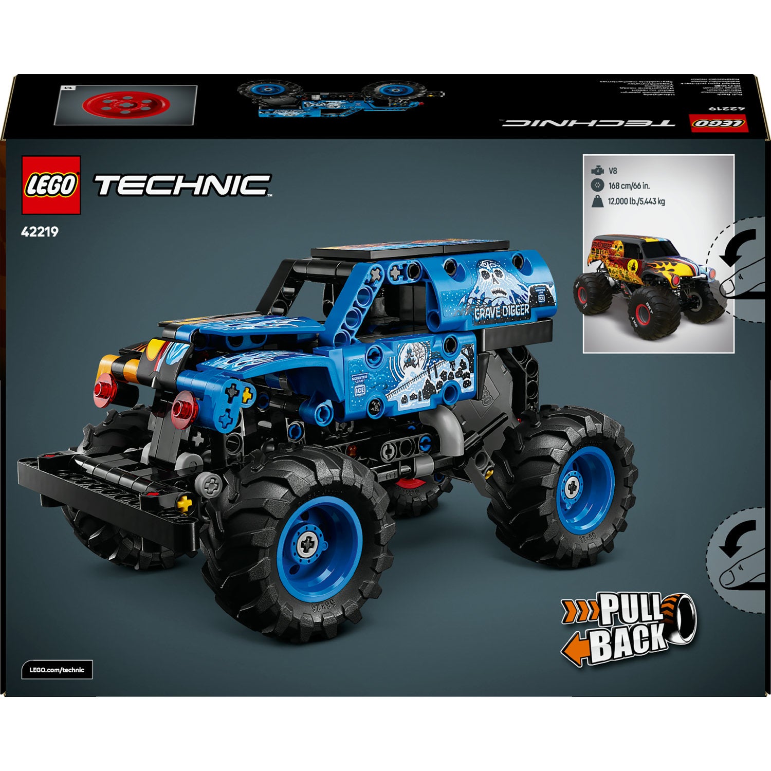 LEGO Technic 42219 Monster Jam Grave Digger Fire and Ice 42219 Set name LEGO Technic 42219 Monster Jam Grave Digger Ogień i lód