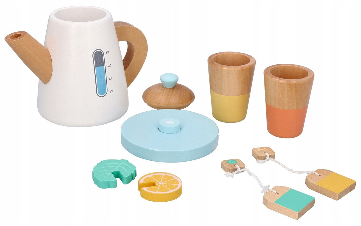 LELIN KETTLE CUPS ACCESSORIES WOODEN TEA SET 7EL.