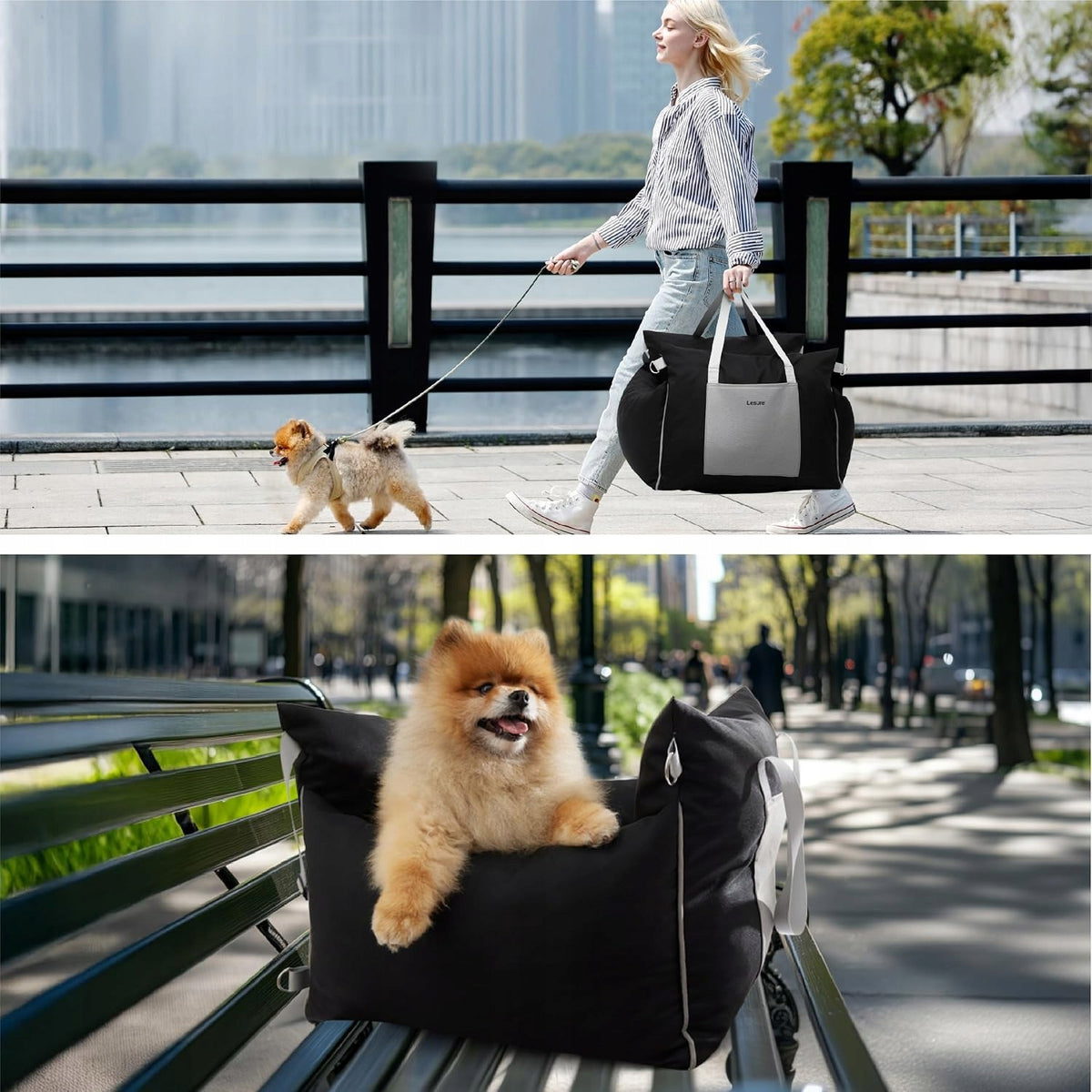 LESURE Waterproof Portable Car Seat For Small Dogs Black Brand no brand