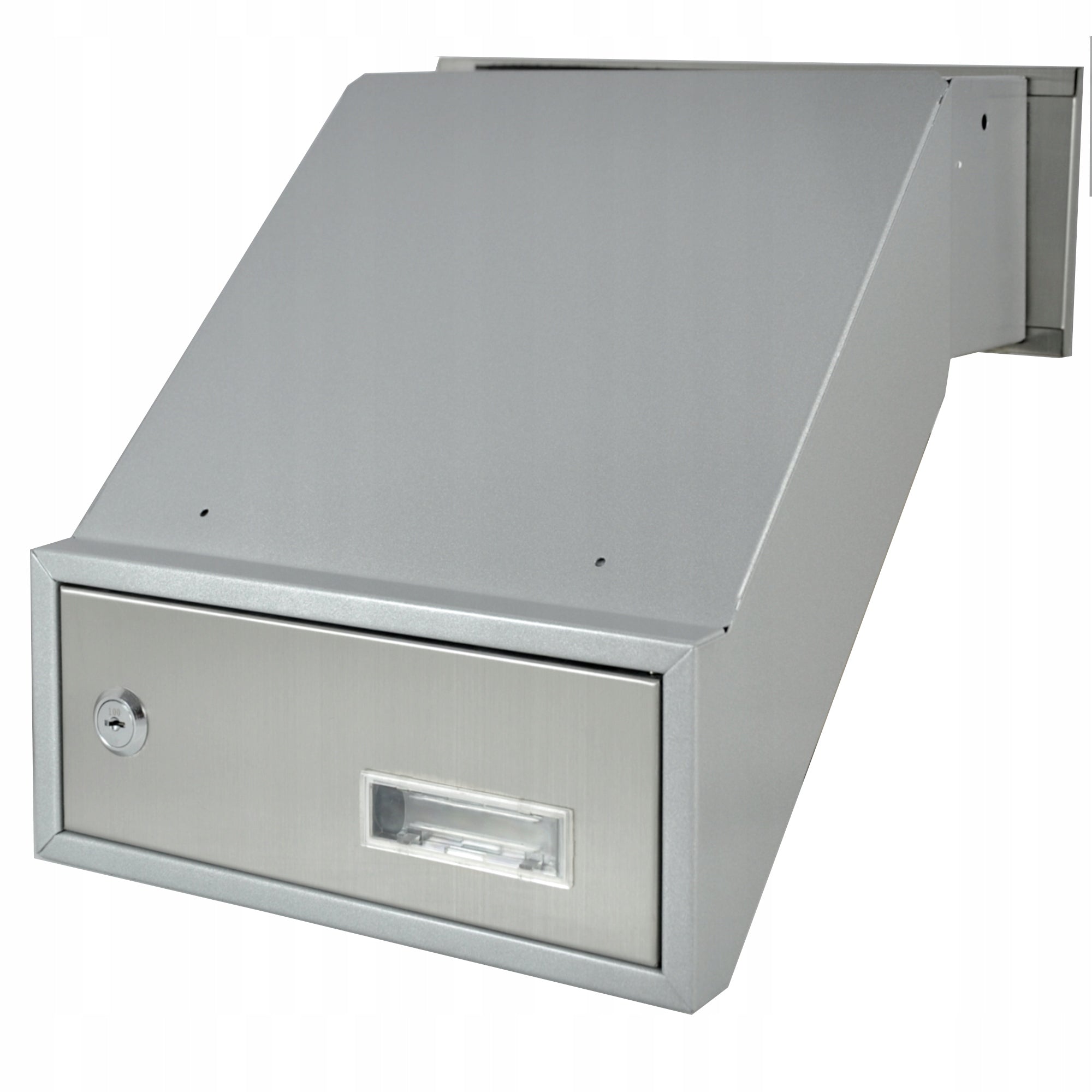 LETTER BOX FOR BUILDING INTO THE WALL, STAINLESS STEEL INOX, PASS-THROUGH Product depth 26 cm