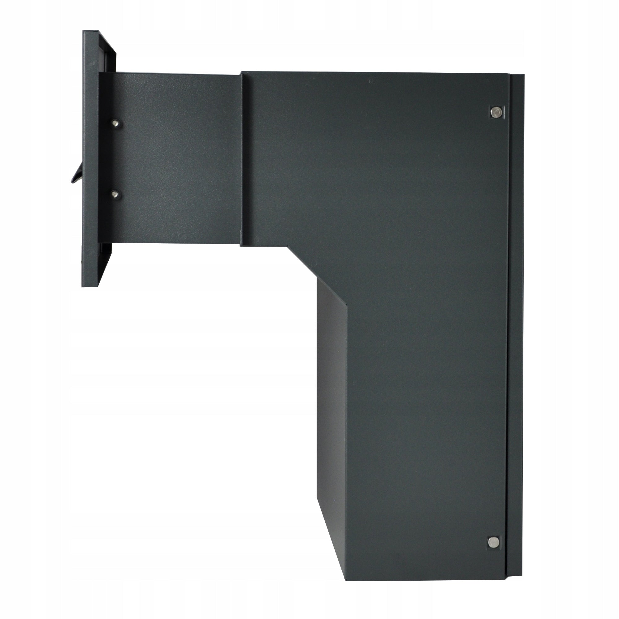 LETTERBOX FOR EMBEDDING THROUGH DOUBLE-SIDED C4 ANTHRACITE + 3 KEYS Box type slot
